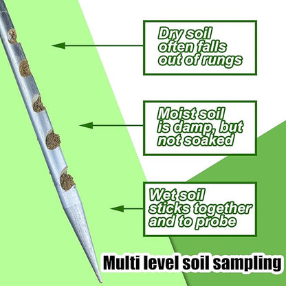 14" Soil Probe for House Plants Stainless Steel Garden Soil Sample Probe No - Image 3