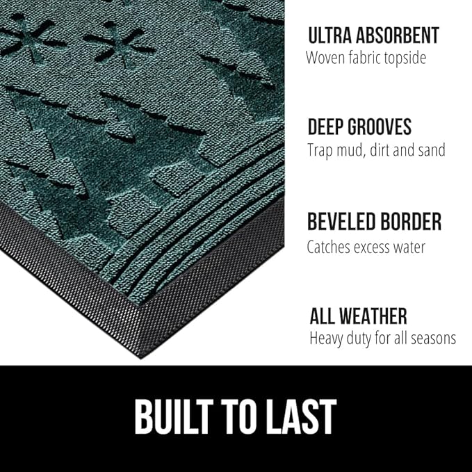 GORILLA GRIP 100% Waterproof All-Season WeatherMax Doormat, US Designed Natural - Image 2