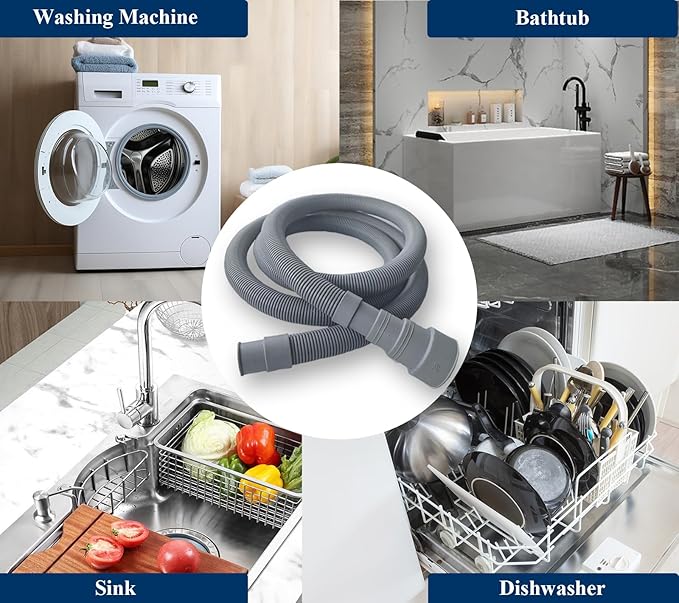 10ft Washing Machine Drain Hose Extension Kit - Image 7