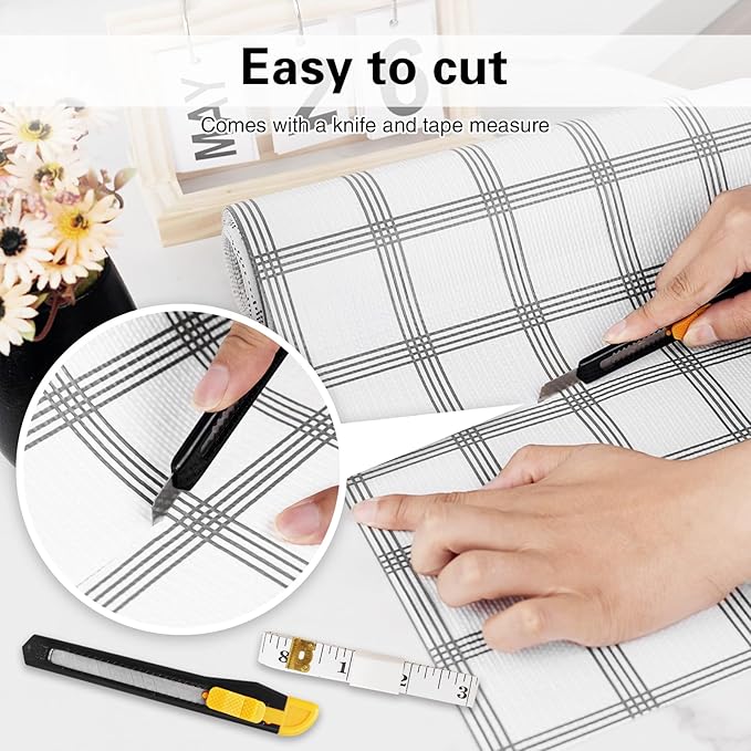 Drawer and Shelf Liner for Kitchen Cabinet, Non-Adhesive Cabinet Liner 12in x - Image 4
