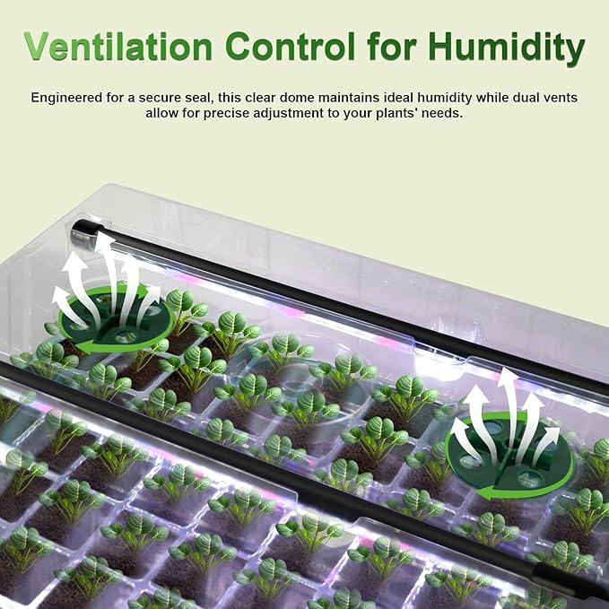 TONYFUL Seed Starter Tray with Grow Light, 120-Cell Seed Starter Kit with 4.07” - Image 7