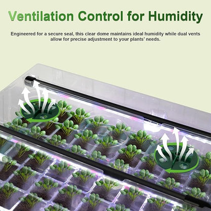 TONYFUL Seed Starter Tray with Grow Light, 60-Cell Seed Starter Kit with 4.07” - Image 7