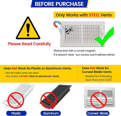 Magnetic Vent Covers, Extra Strong Magnets, Complete Seal, Air Vent Covers - Image 3