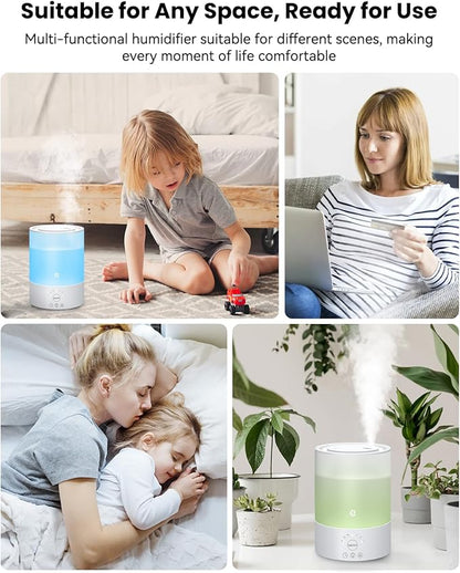 Esemoil Smart Humidifiers for Bedroom, 2.5L Top Fill Cool Mist Humidifiers - Image 4