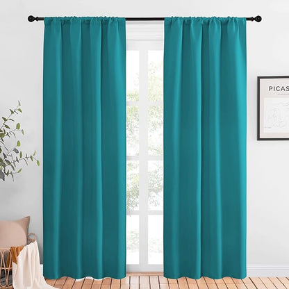 NICETOWN Peacock Blue Blackout Curtains Panels by NICETOWN