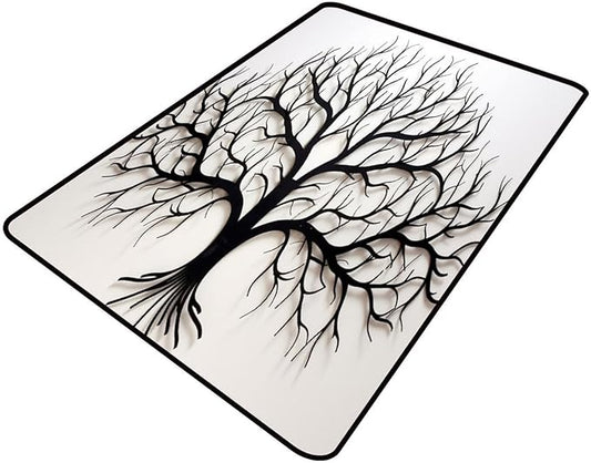 Floor Covering A Leafless Tree Floral Printing Lightweight Area Rugs Fade by Snarena