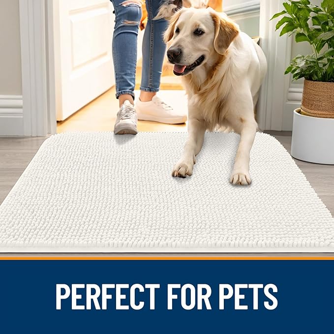OLANLY Dog Door Mat for Muddy Paws 30x20, Absorbs Moisture and Dirt, Absorbent - Image 6