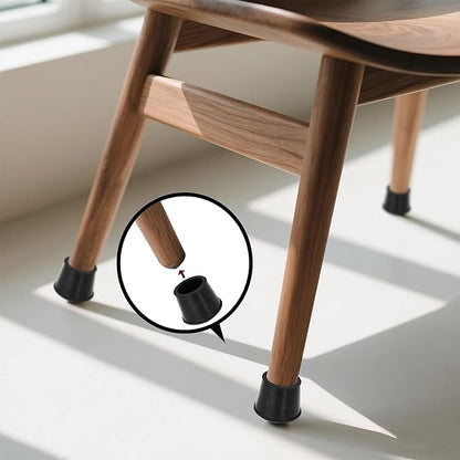 10 PCS Black Round Rubber Chair Leg Caps Tips, Vinyl Rubber End Kits, Soft - Image 5