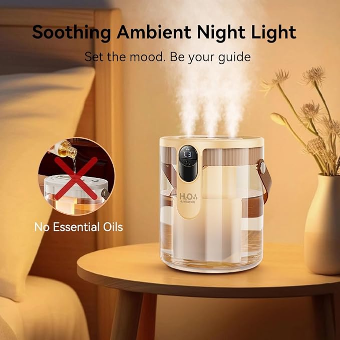 Rechargeable Portable Top Fill Humidifier, Smart Humidifiers - Image 6