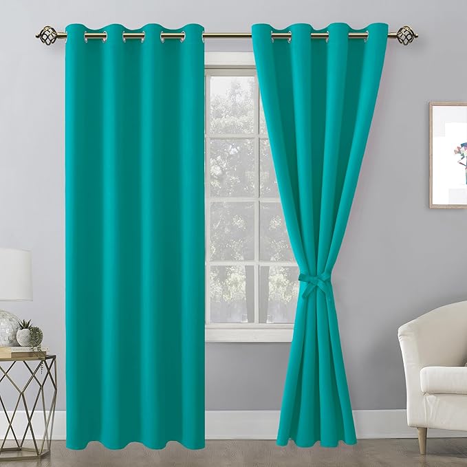 Hiasan Blackout Curtains for Bedroom, 52 x 96 Inches Long - Image 2