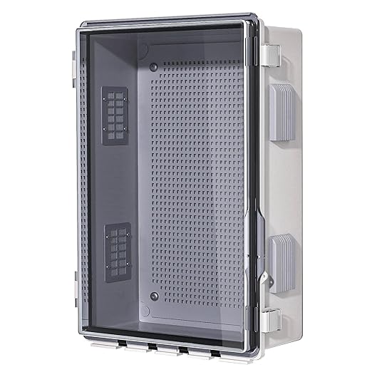 ABS Electrical Junction Box, Ventilated Design, Cable Grommets, IP65 Waterproof by ANIMACYN
