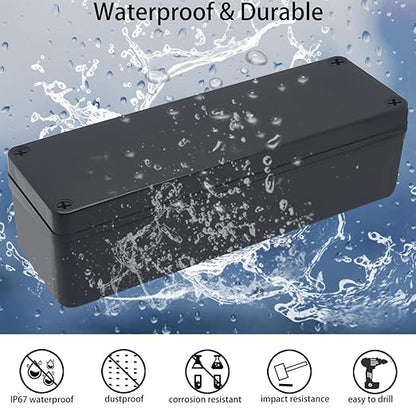 Junction Box, IP67 Waterproof ABS Black Project Box - Image 2
