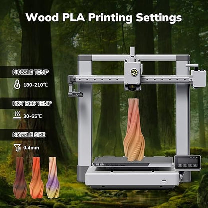 AMOLEN Wood Pla 3D Printer Filament Wood Pla Gradient Matte Finish Bundle 1.75mm - Image 5
