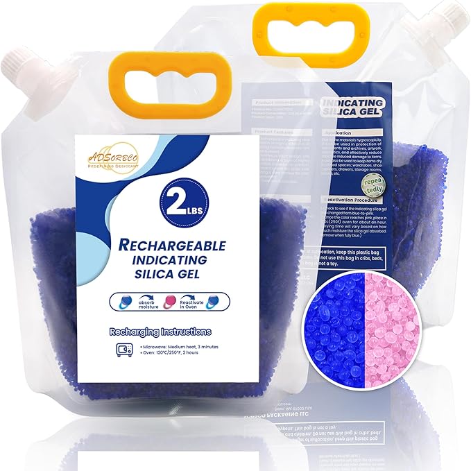 Premium Blue to Pink 3mm Silica Beads, Reusable Desiccant Bulk by SorbcoPackagingLLC