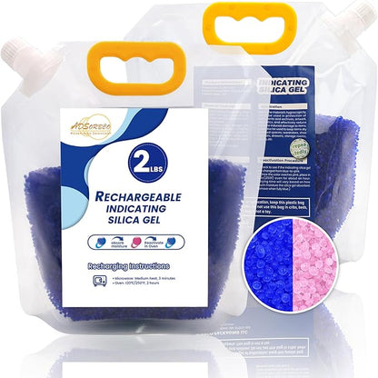Premium Blue to Pink 3mm Silica Beads, Reusable Desiccant Bulk by SorbcoPackagingLLC