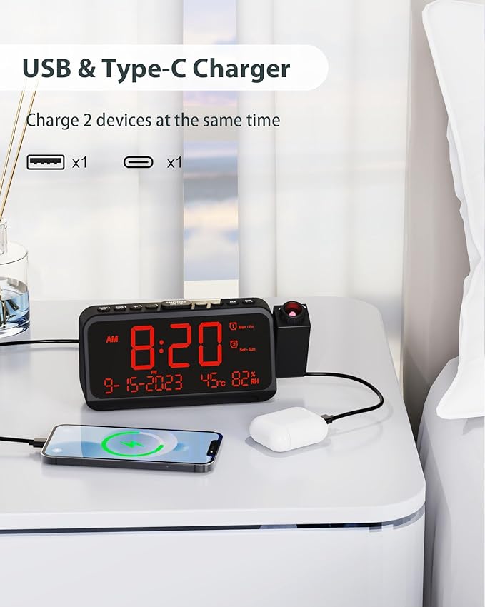 Roxicosly Projection Alarm Clock - Image 7
