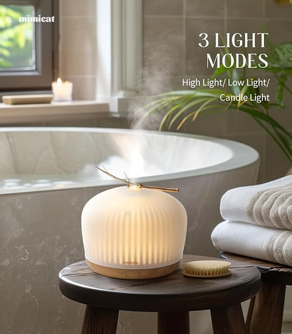 mimicat Quiet Aromatherapy Diffuser Glass: 230ML Ultrasonic Cool Mist Scent - Image 9