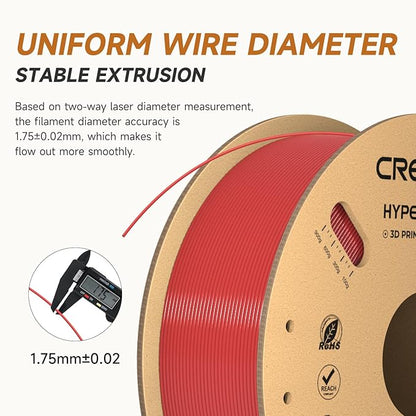 Official Creality Hyper PLA Filament 1.75mm Blue & Red 2KG, 30-600mm/s High - Image 2