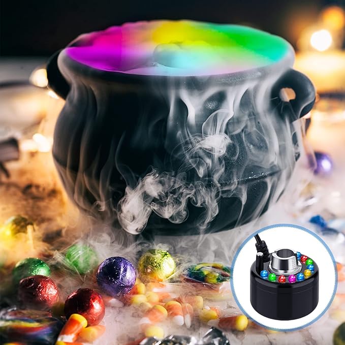 Yaomiao 3 Pcs Halloween Mist Maker Fogger Small Ultrasonic Fog Machine Fountain - Image 5