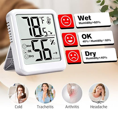 4-Pack Room Thermometer Indoor Hygrometer, Small Digital Temperature and - Image 6
