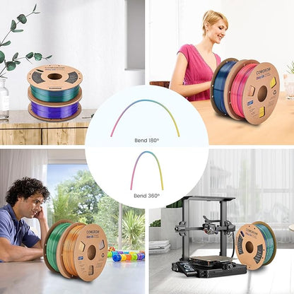 Comgrow 3D Printer Filament, Silk PLA Filament 1.75mm Burnt Titanium 1KG - Image 6