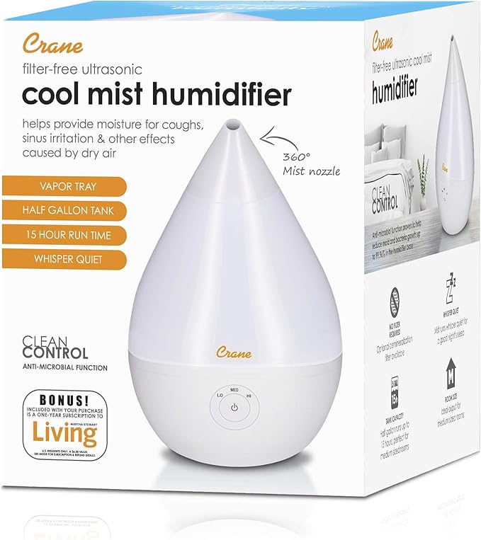 Crane Teardrop Ultrasonic Cool Mist Humidifier - Image 8