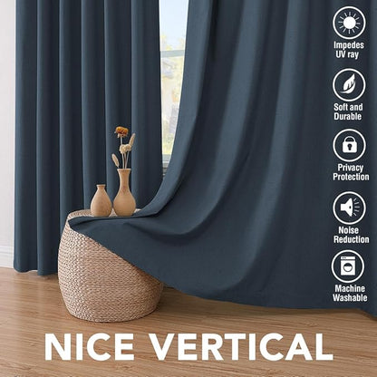 H.VERSAILTEX Primitive Linen Curtains 100% Blackout Curtain Drapes Burlap - Image 7