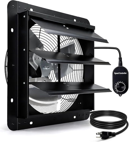 14 Inch Shutter Exhaust Fan for Greenhouse, Chicken Coop Ventilation, 1088 CFM by Hipoilk