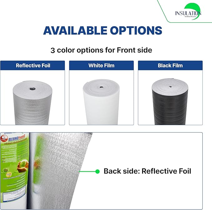 SmartSHIELD -10mm 48" x 50ft R20 Reflective Insulation roll, Foam Core Radiant - Image 4