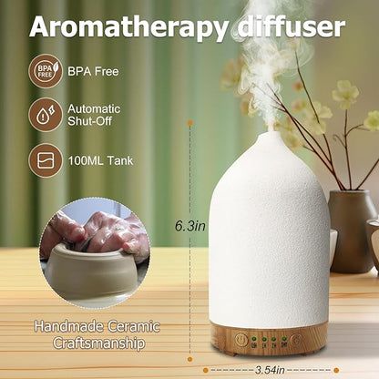 Essential Oil Diffuser Humidifiers, Aromatherapy Diffusers, Ceramic Essential - Image 2