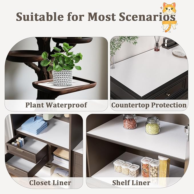 Shelf Liner for Kitchen Cabinets 24" x 360" Non-Adhesive Non-Slip Drawer Liners - Image 9