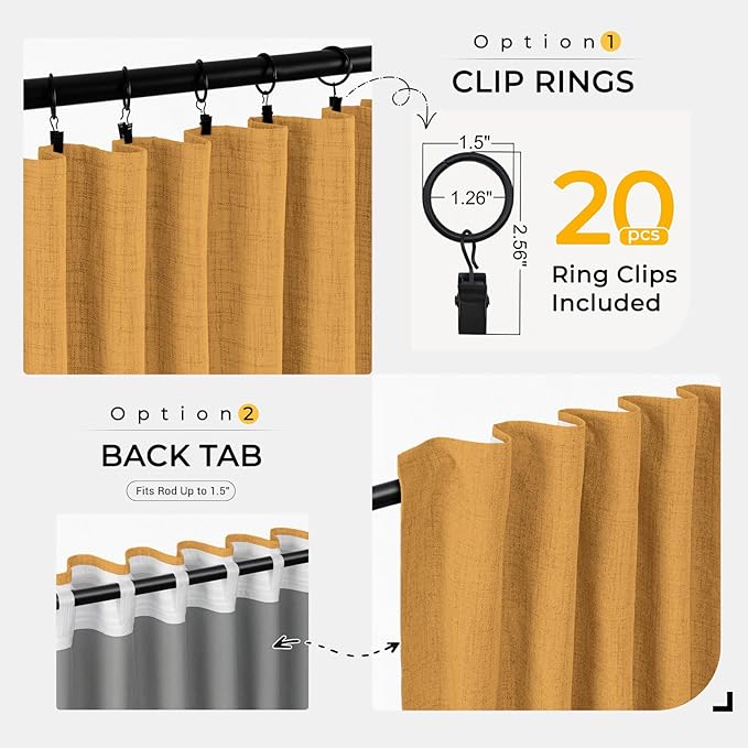 INOVADAY Thermal Sliding Door Curtains 100% Blackout Curtains - Image 4