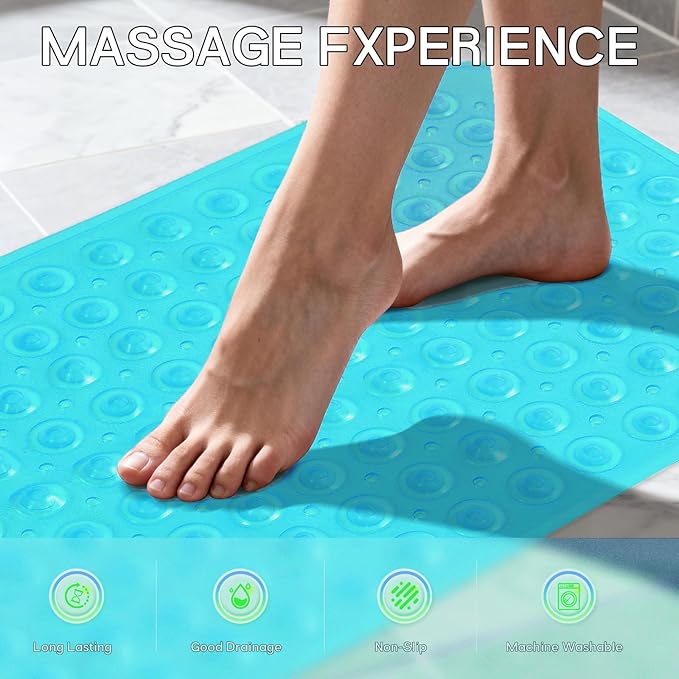Anti-Slip Bathtub Shower mat, 27.5×14.5（Approximately 70×37cm） inch Soft - Image 4