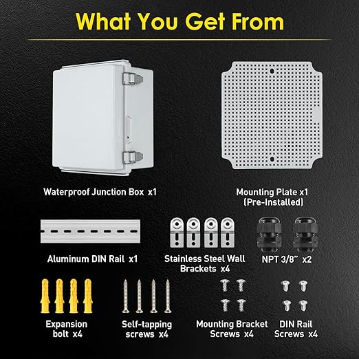 Waterproof Electrical Junction Box, IP67 Plastic Weatherproof Electrical - Image 5