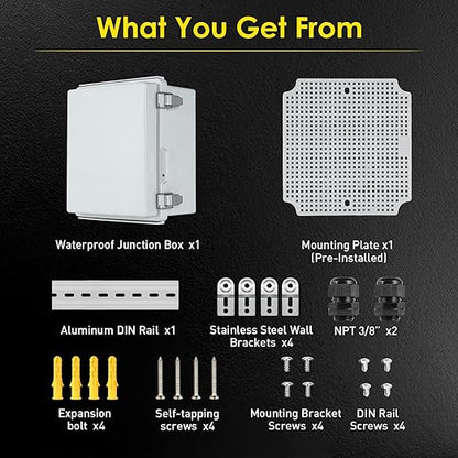Waterproof Electrical Junction Box, IP67 Plastic Weatherproof Electrical - Image 5