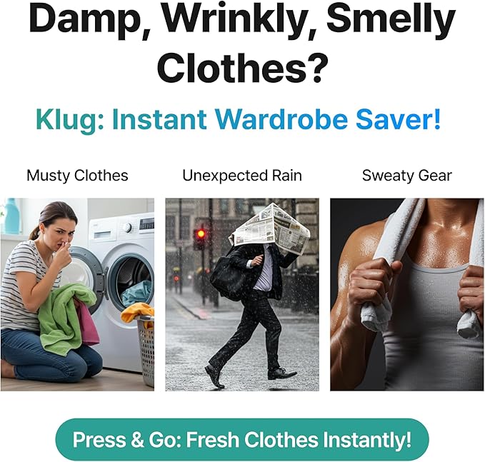 Klug Portable Dryer, 2-in-1 Clothes & Shoe Dryer, - Image 2