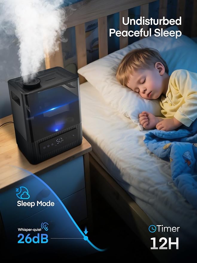 FOHERE Smart Humidifier for Bedroom, 6L Quiet Warm Cool Mist Humidifier - Image 4