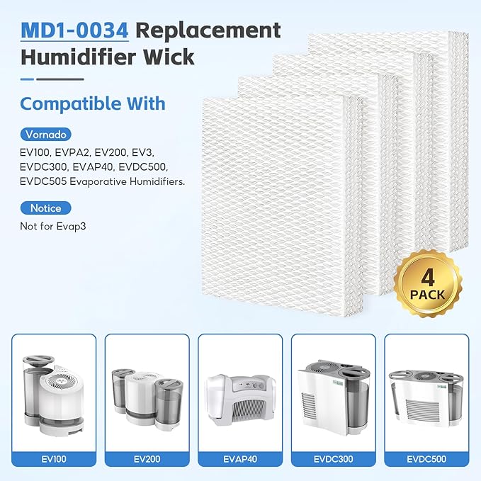 4-Pack MD1-0034 Replacement Wicks Filters Compatible - Image 2