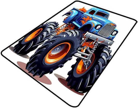 Area Rug - Cartoon Monster Truck Printing Patterns Reversible Area Rugs Fade by Snarena