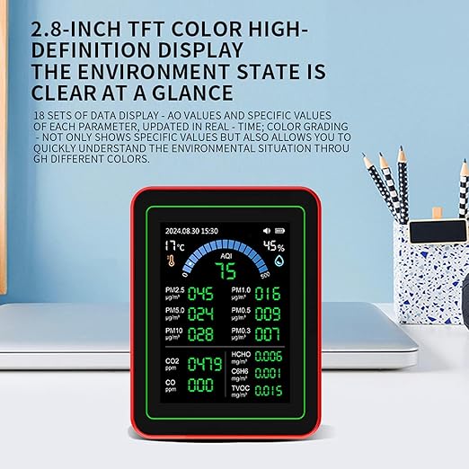 18 in 1 Air Quality Tester for Home, Indoor Air Quality Monitor, - Image 3