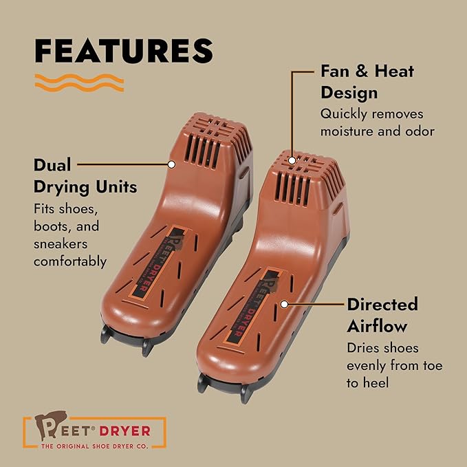 PEET, Power Plus Dryer, Lightweight & Portable Boot Dryer, Travel Shoe Dryer - Image 4
