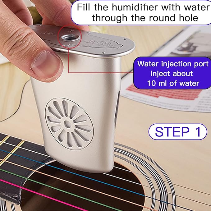 4Pcs Silver Guitar Soundhole Humidifier Silent Running Guitar Maintenance Tool - Image 4