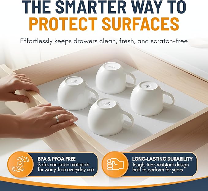 Shelf Liner Cabinet Liner for Shelves Non-Adhesive Kitchen Drawer Liner by - Image 2