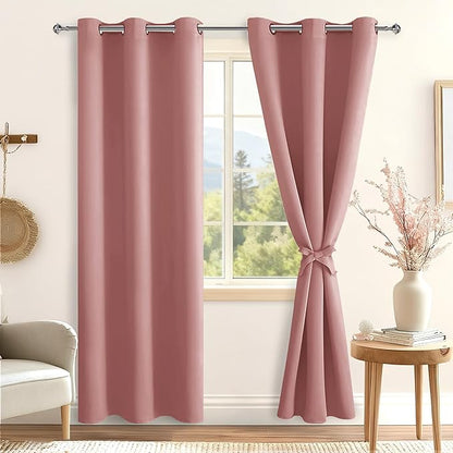 Hiasan Blackout Curtains for Bedroom, 38 x 84 Inches Long - Image 2