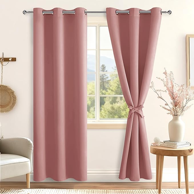 Hiasan Blackout Curtains for Bedroom, 42 x 84 Inches Long - Image 2