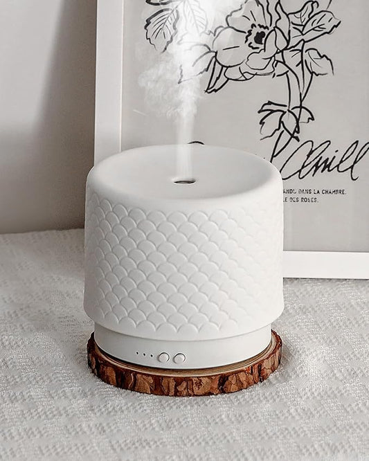 Essential Oil Diffuser, 280ml Ceramic Aromatherapy Diffuser by ONABOVIVA
