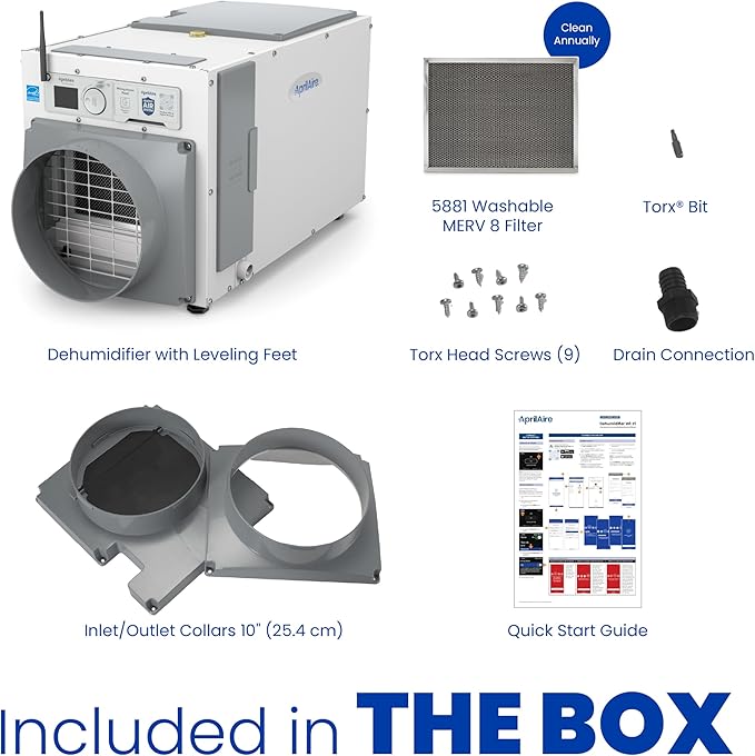 AprilAire E100W Wi-Fi Dehumidifier – 100 PPD - Image 8
