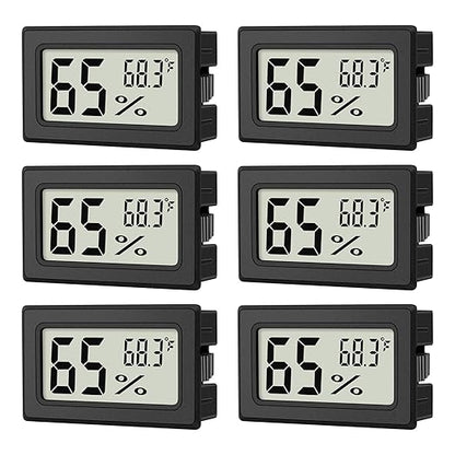 6-Pack Mini Hygrometer Indoor Humidity Meter, Mini Digital Thermometer Humidity by ANFBYOH