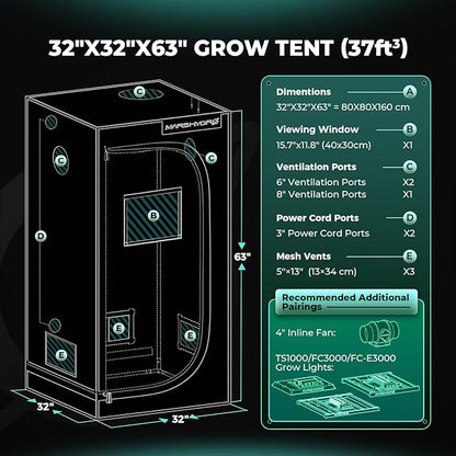 MARS HYDRO 2.6x2.6 Advanced Grow Tent, - Image 9