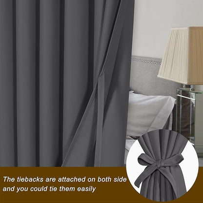 Hiasan Blackout Door Curtains for Doorways Privacy, 34 x 80 Inches, Grommet - Image 2